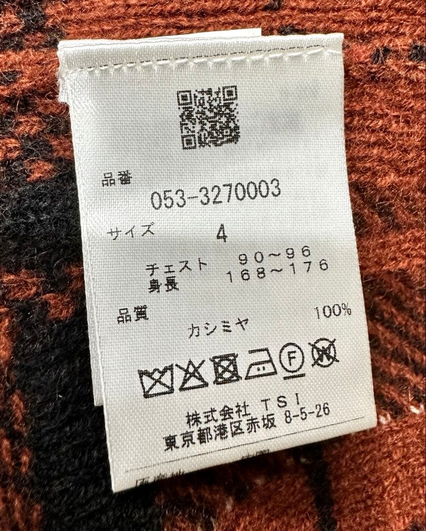 【美品】定価3.9万円 カシミヤ100% パーリーゲイツ サイズ4(M)