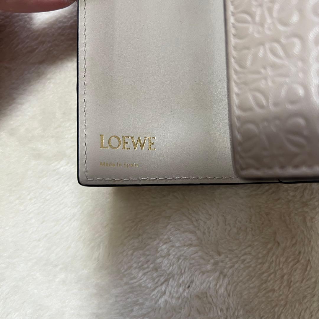 LOEWE レザーキーケース グレー