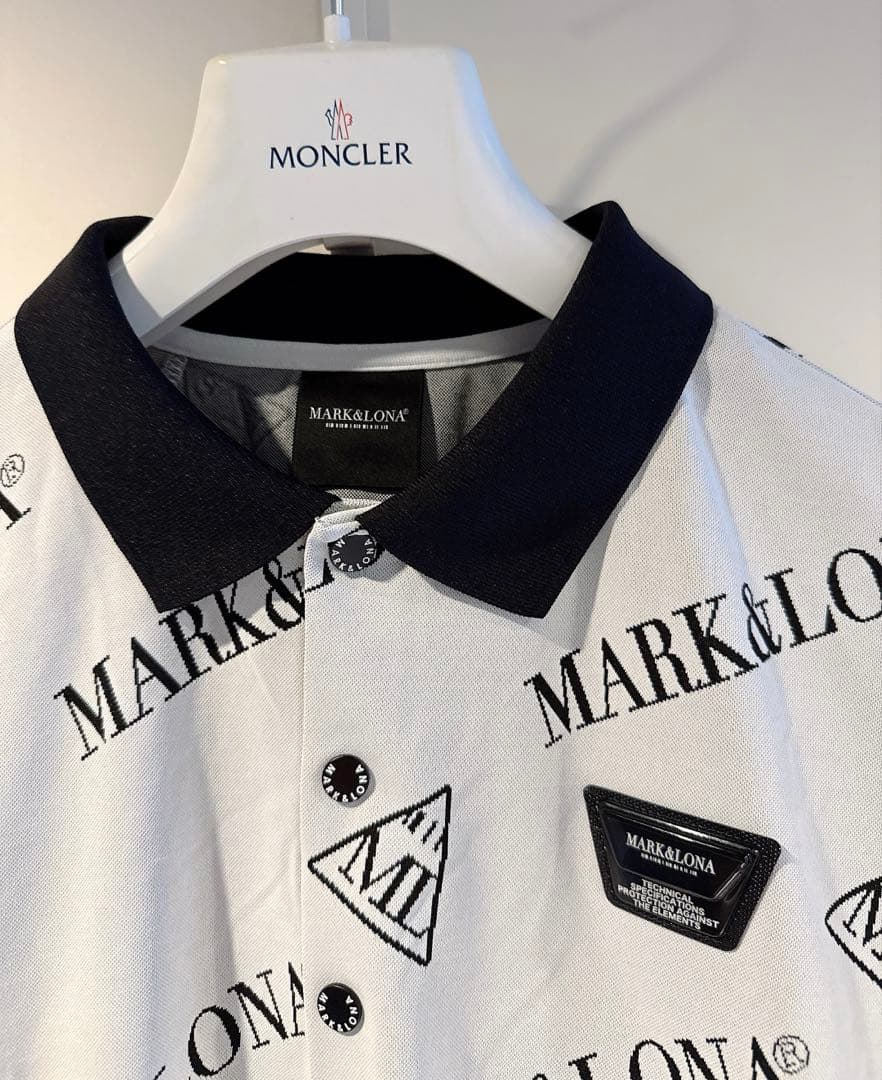美品 ★ MARK&LONA コード ポロシャツ マーク&ロナ ホワイト 正規品