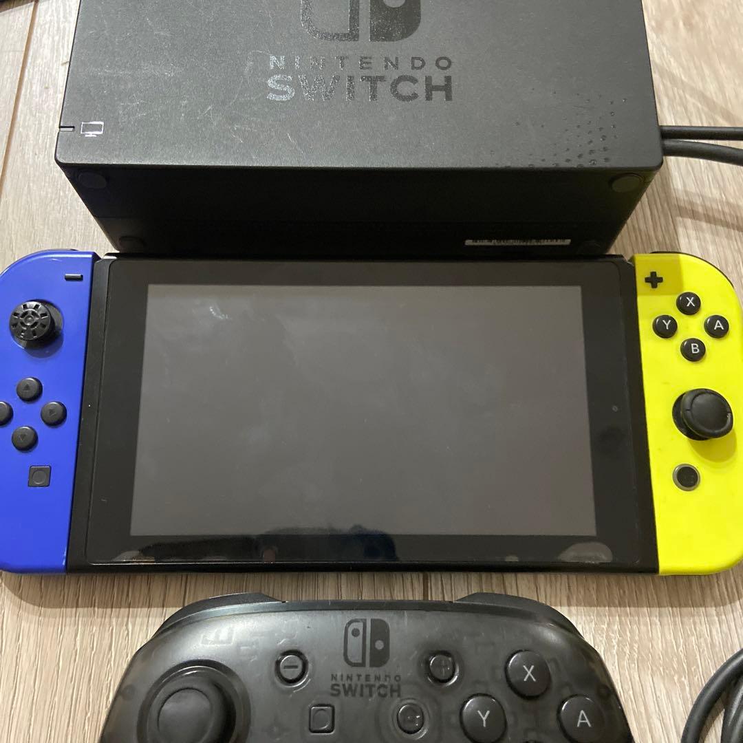Nintendo Switch 青・黄 本体 ジャンク品　プロコントローラ