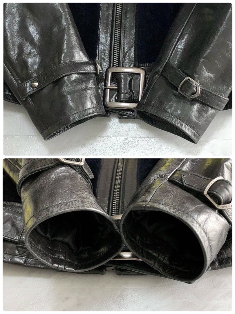【極美品】 Halei グリズリージャケット レザー TALON 熊ジャン 黒