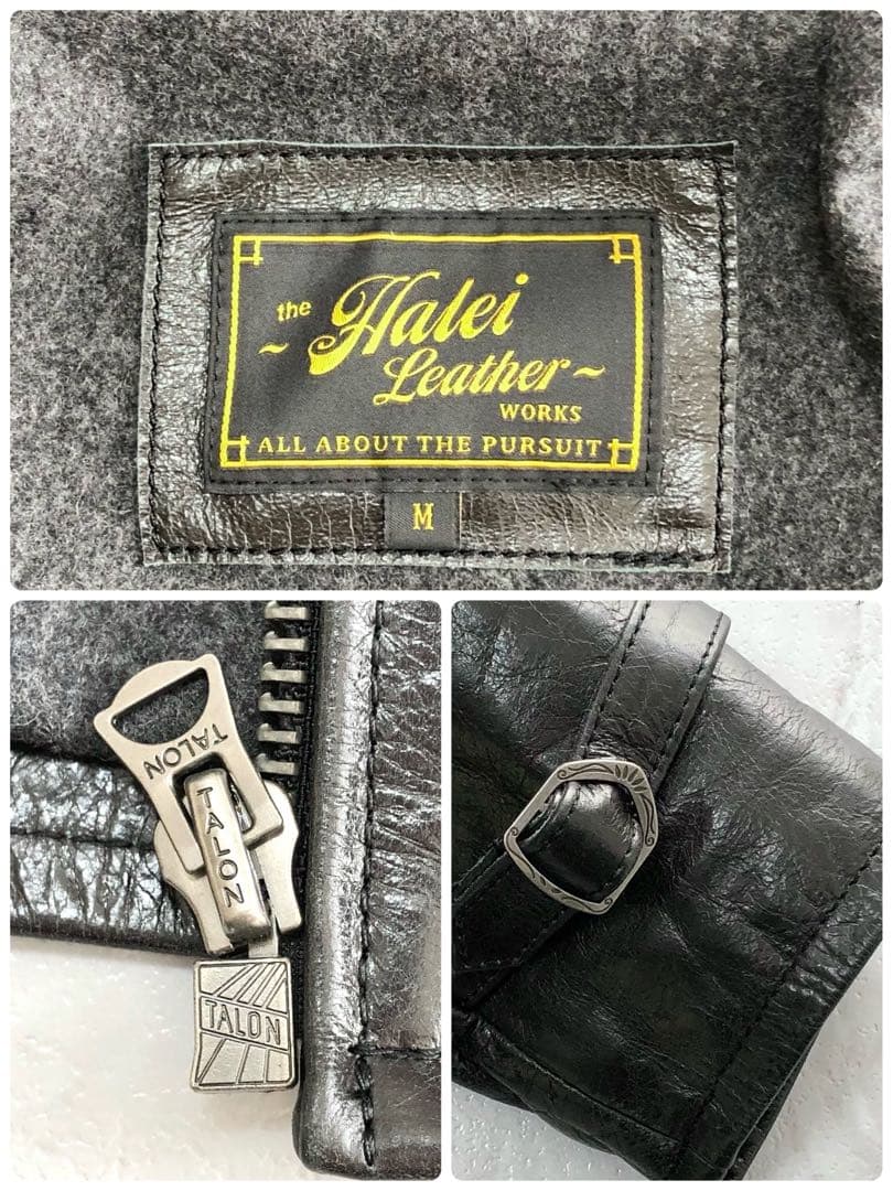 【極美品】 Halei グリズリージャケット レザー TALON 熊ジャン 黒
