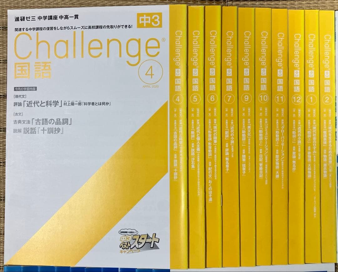 進研ゼミ中学講座 中高一貫コース まとめ売り 中2〜中3 定期テスト・入試対策