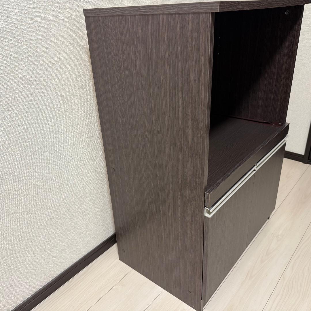【完成品】ニトリ レンジ台(フォルム RE9060 DBR)
