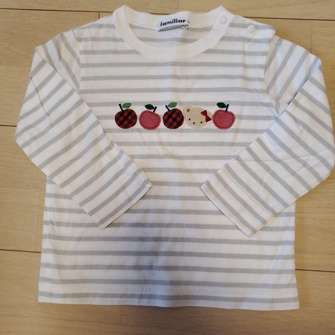 familiar ストライプ長袖Tシャツ 2枚セット
