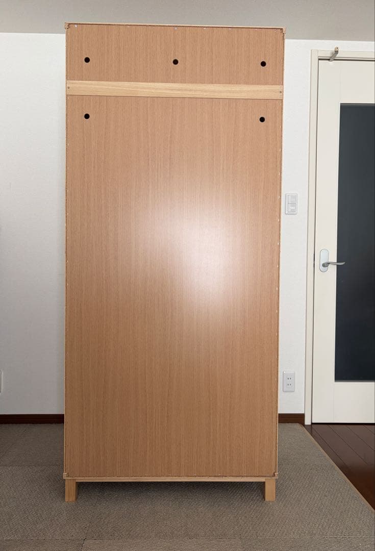 【値下げ】無印良品　木製ガラス扉　食器棚/キャビネット/カップボード