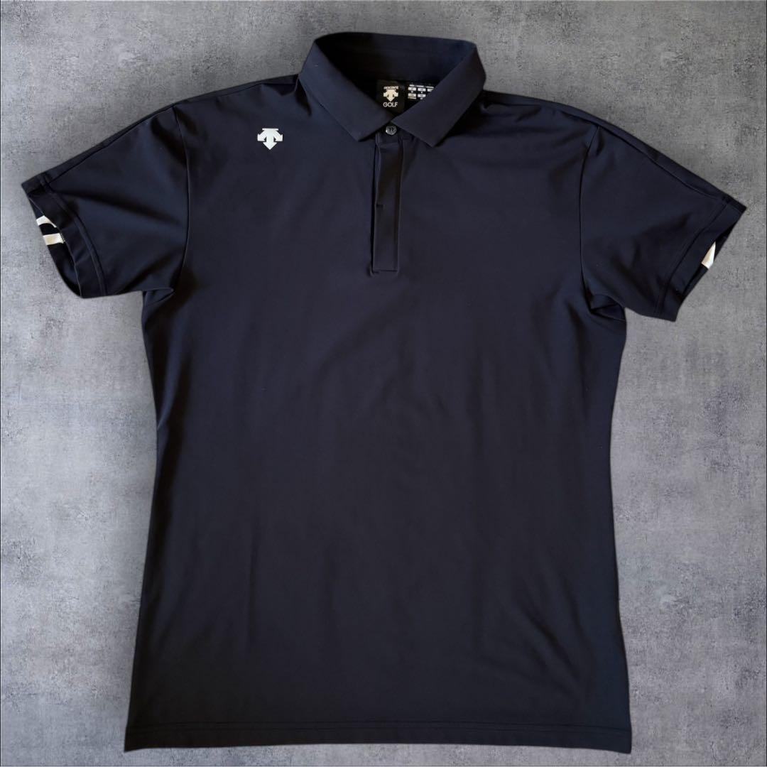 美品 DESCENTE GOLF デサント ゴルフ ポロシャツ 速乾 ストレッチ