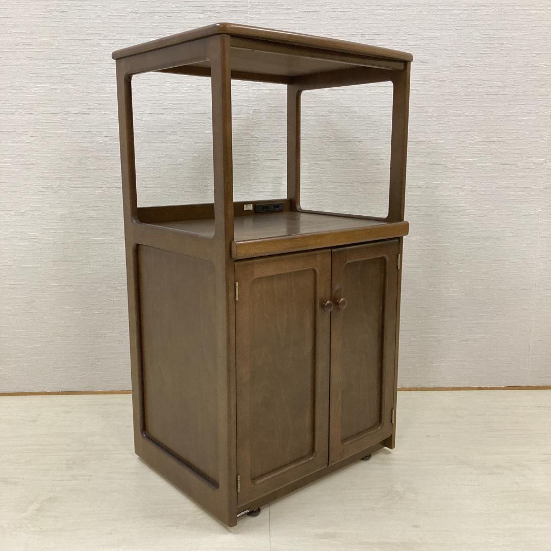 【カリモク】レンジ台　キッチン台　米びつ