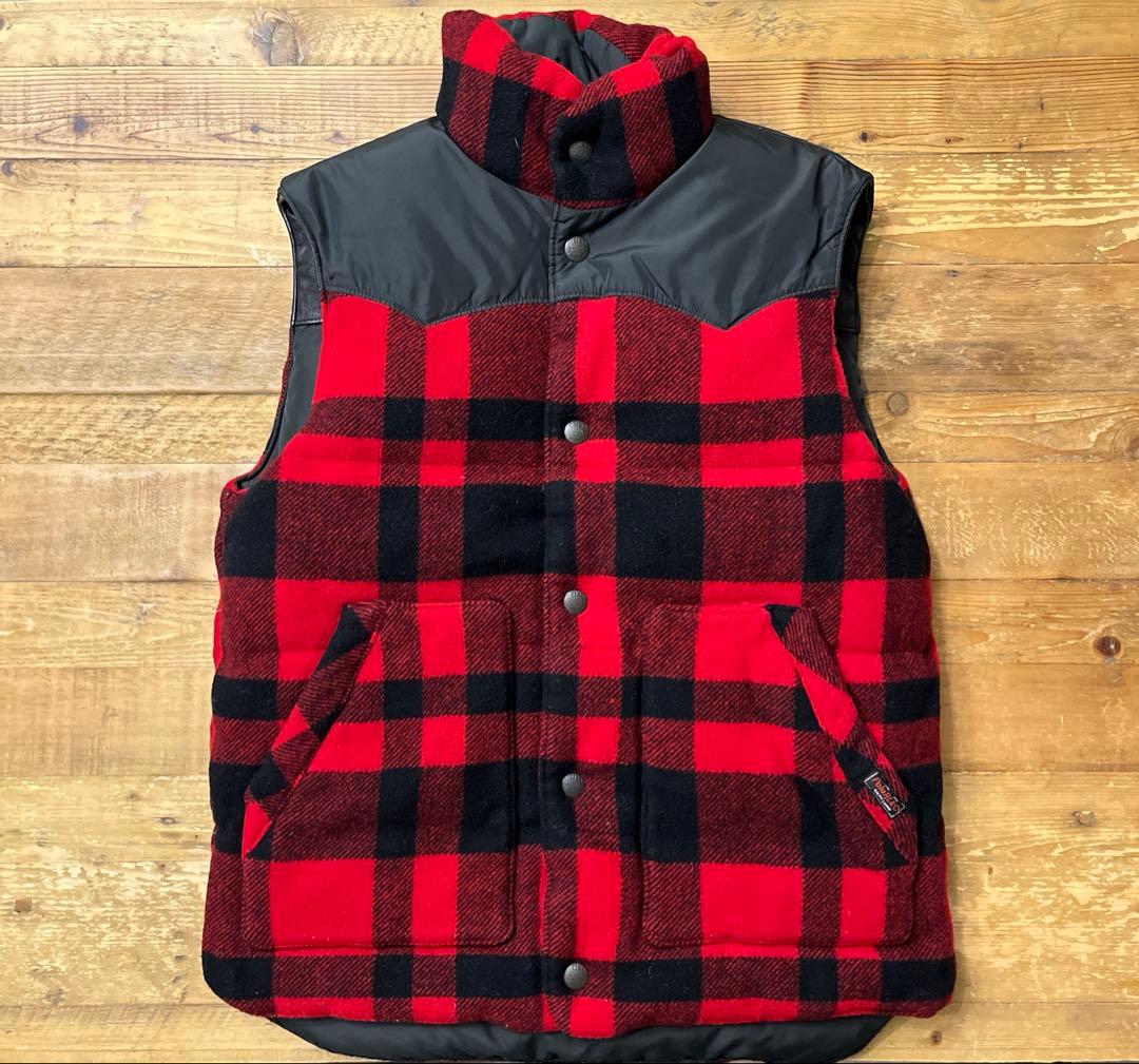 90s RALPH LAURENラルフローレン レザーヨーク リバーシブルベスト