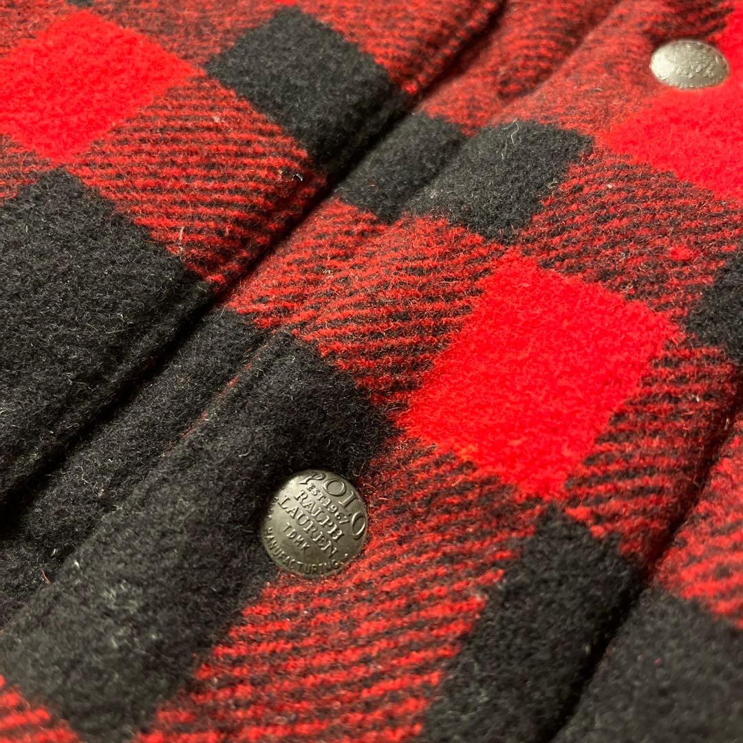 90s RALPH LAURENラルフローレン レザーヨーク リバーシブルベスト