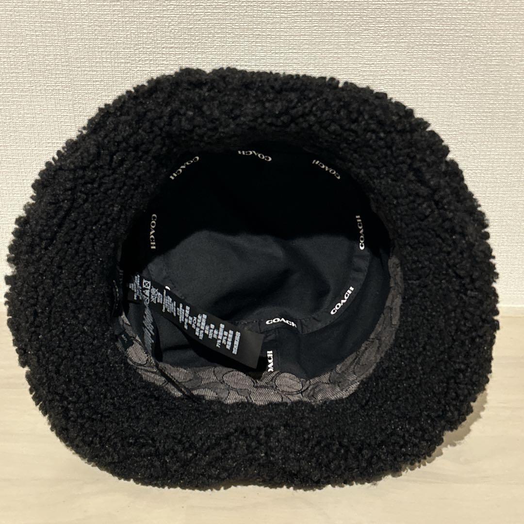 あすん　COACH　コーチ　シェルパ バケットハット M/L ブラック