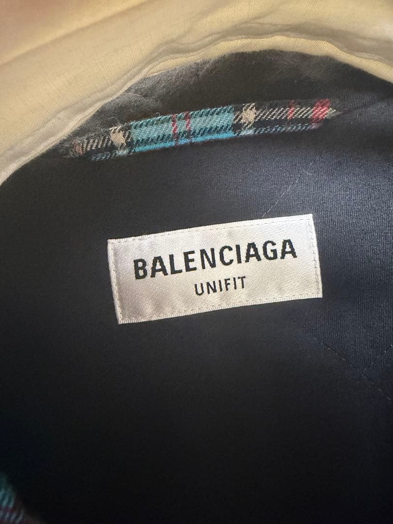 BALENCIAGA 22AW ブリーチチェックシャツブルゾン