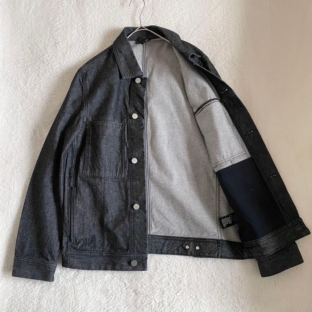 【美品】 COS デニムジャケット　トラッカー　ブラック　短丈　リジット S