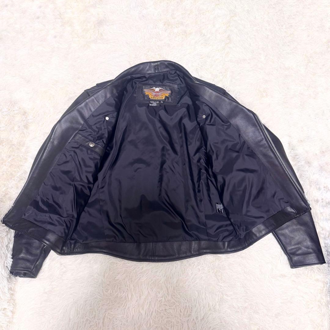 ✨希少・USA製✨ ハーレーダビッドソン ダブルライダース レザー 黒 XL