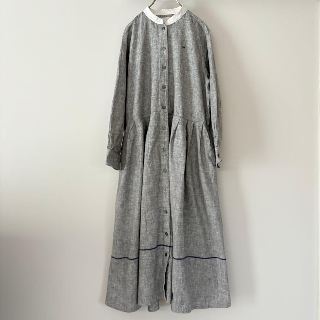 【人気】サニークラウズ ponさんのシャンブレーワンピース L 完売品
