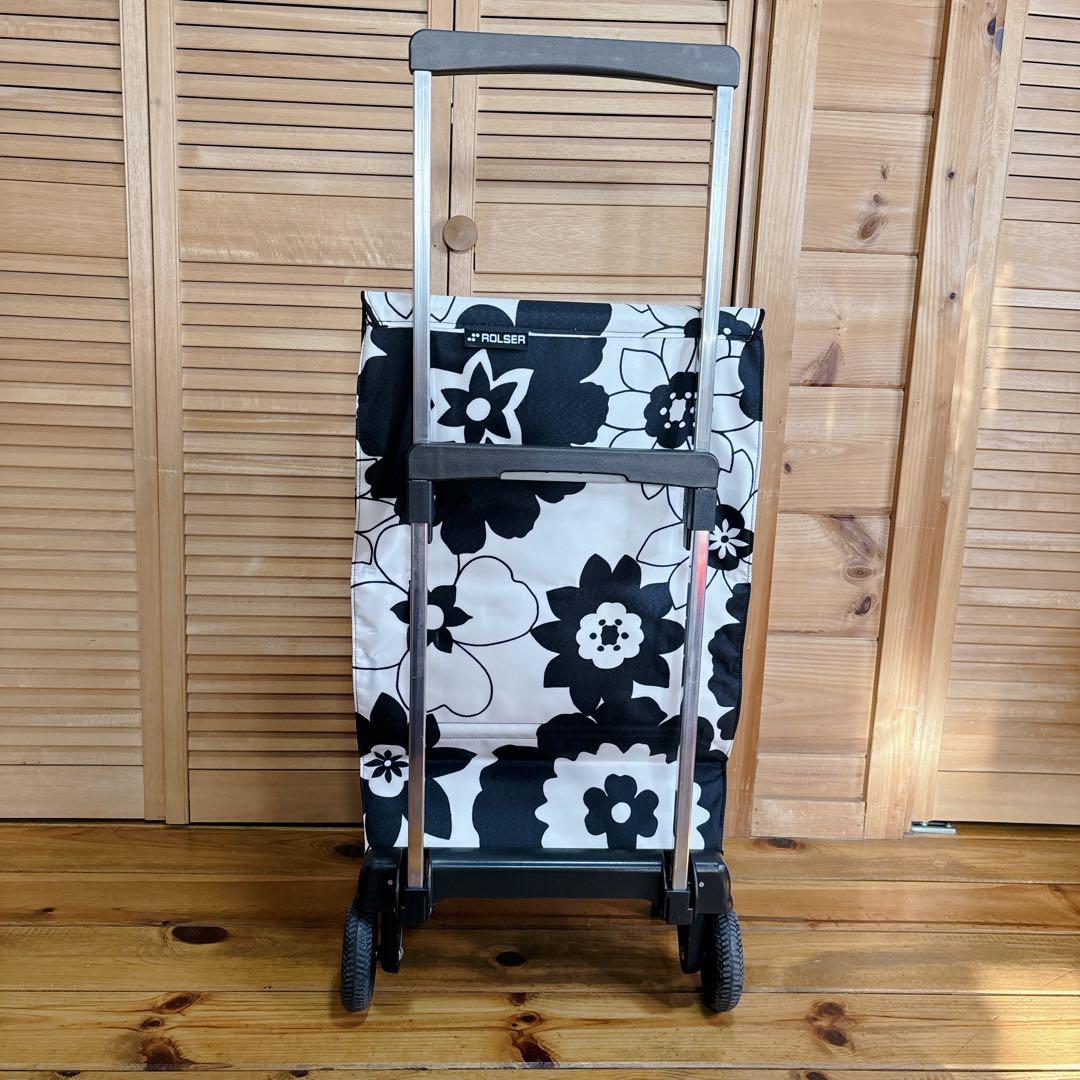 【新品】ロルサー 〔ROLSER 〕おしゃれ花柄 折りたたみショッピングカート