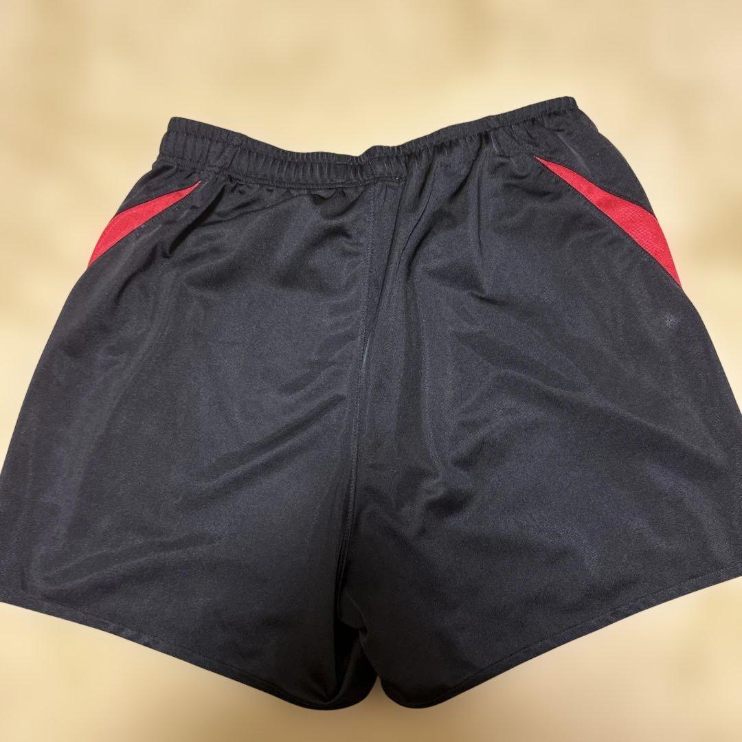 全日本ASICS バレーボールパンツ 黒/赤