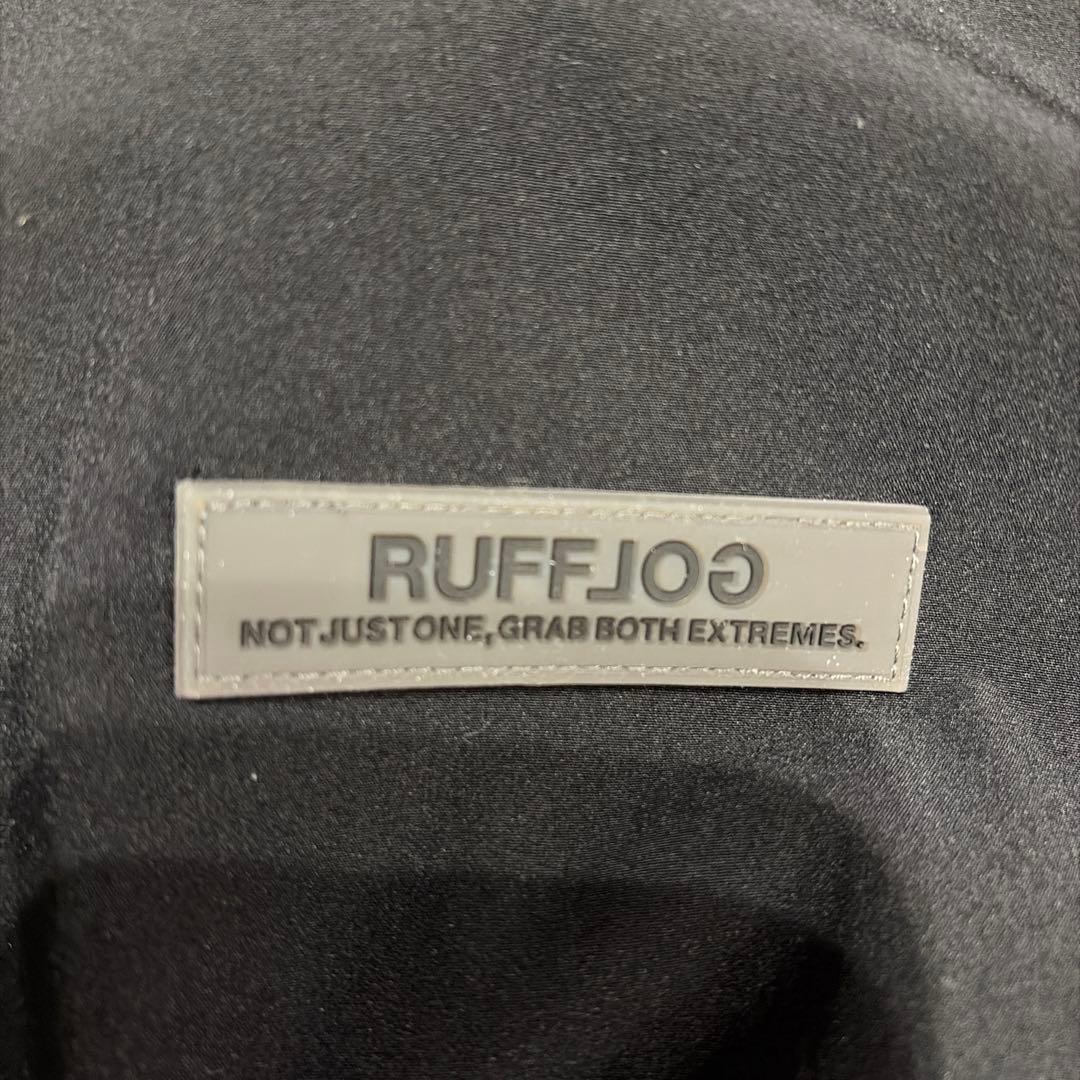 超美品❗️ラフロッグ　RUFFROG ナイロンブラックジャケット　ドローコード