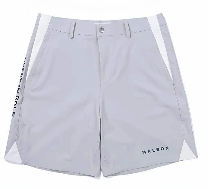 Malbon メンズ ゴルフウェアハーフジップ半袖＋ショートパンツ スポーティ