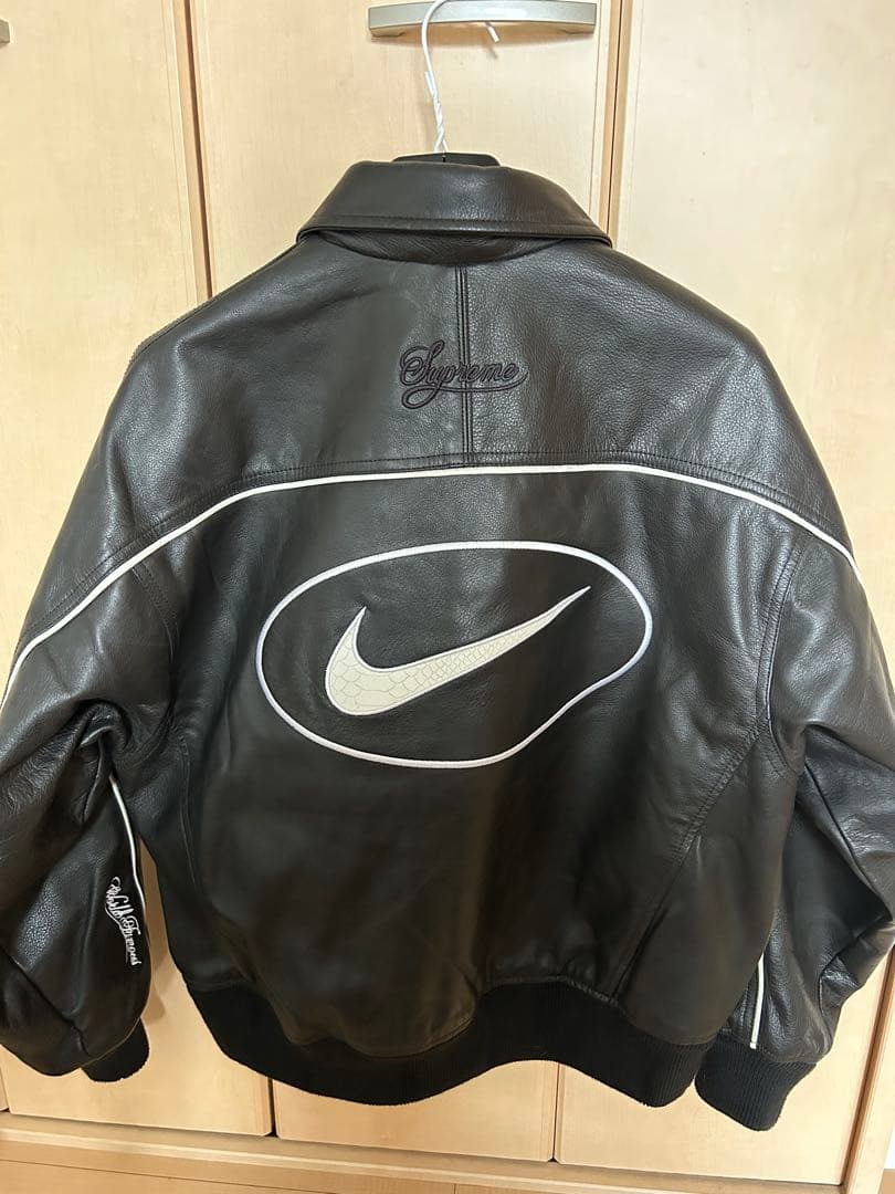 ジャケット・アウター Supreme x Nike Leather Varsity Jacket S