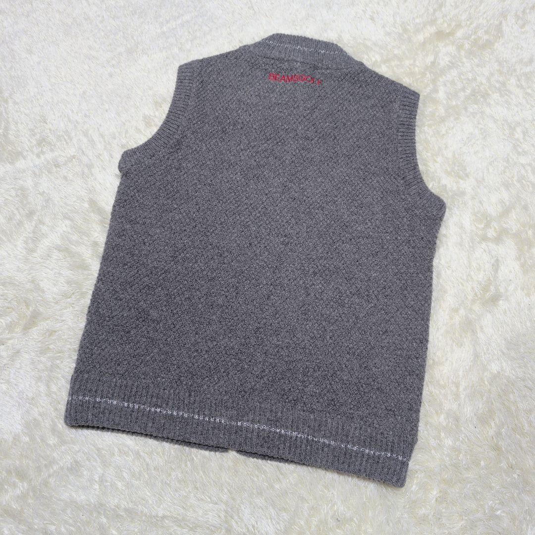 【新品☆未使用】ビームスゴルフ　ベスト　中綿　ニット　グレー　ネイビー　M