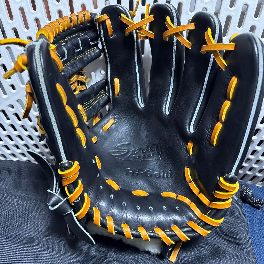 ※即購入ok ハイゴールド 硬式内野手用グラブ SKG-3516 全紐交換済