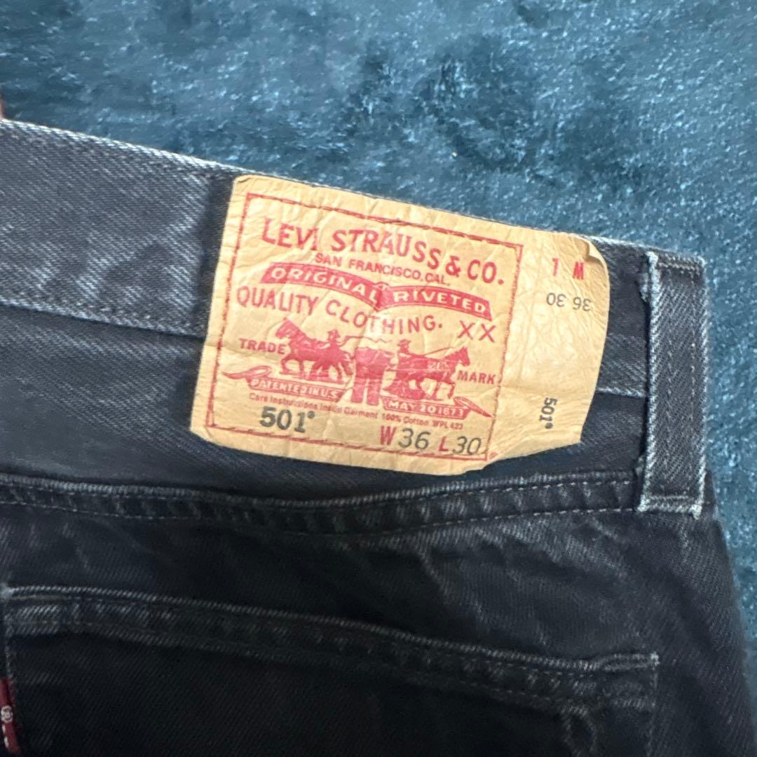 ク*店様 Levi's 501 ブラックデニム W36 L30
