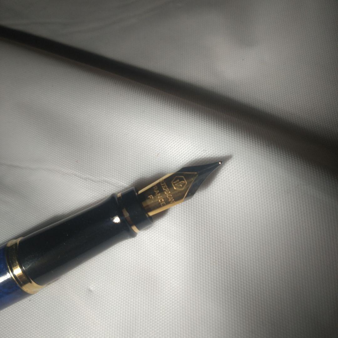 WATERMAN PARIS 万年筆 ブルー F 細字