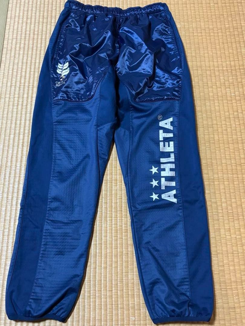 ATHLETA ネイビー ジャージ 上下セット 裏地起毛素材 Oサイズ