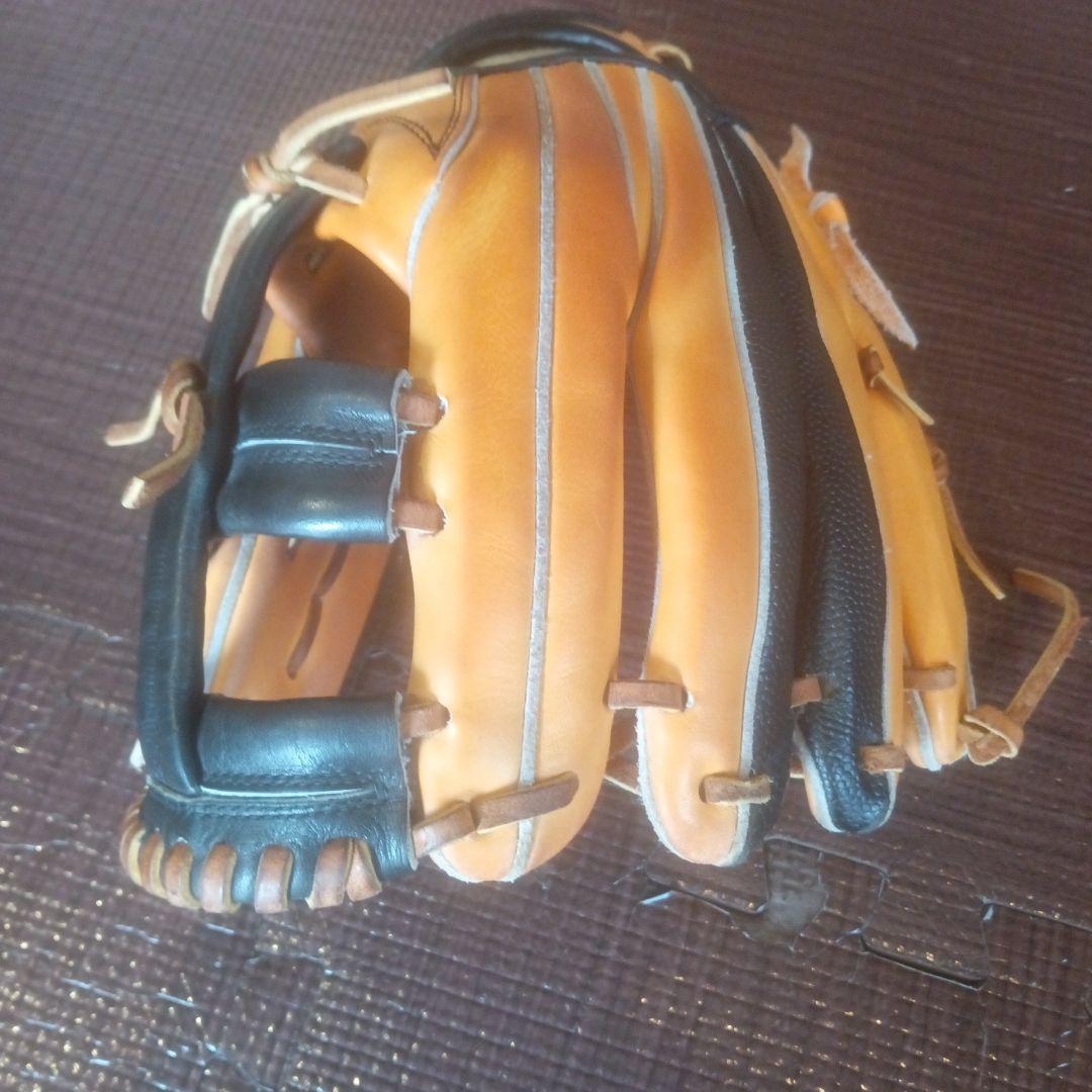 【プロ野球選手支給品】Wilson 硬式野球グローブ オレンジ/黒 8インチ