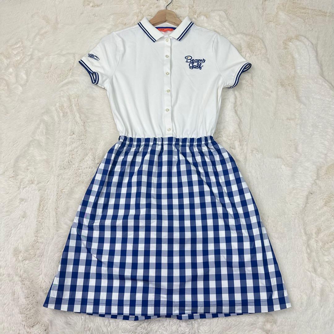 ✨美品✨BEAMS GOLF ギンガムチェック フレア ワンピース M