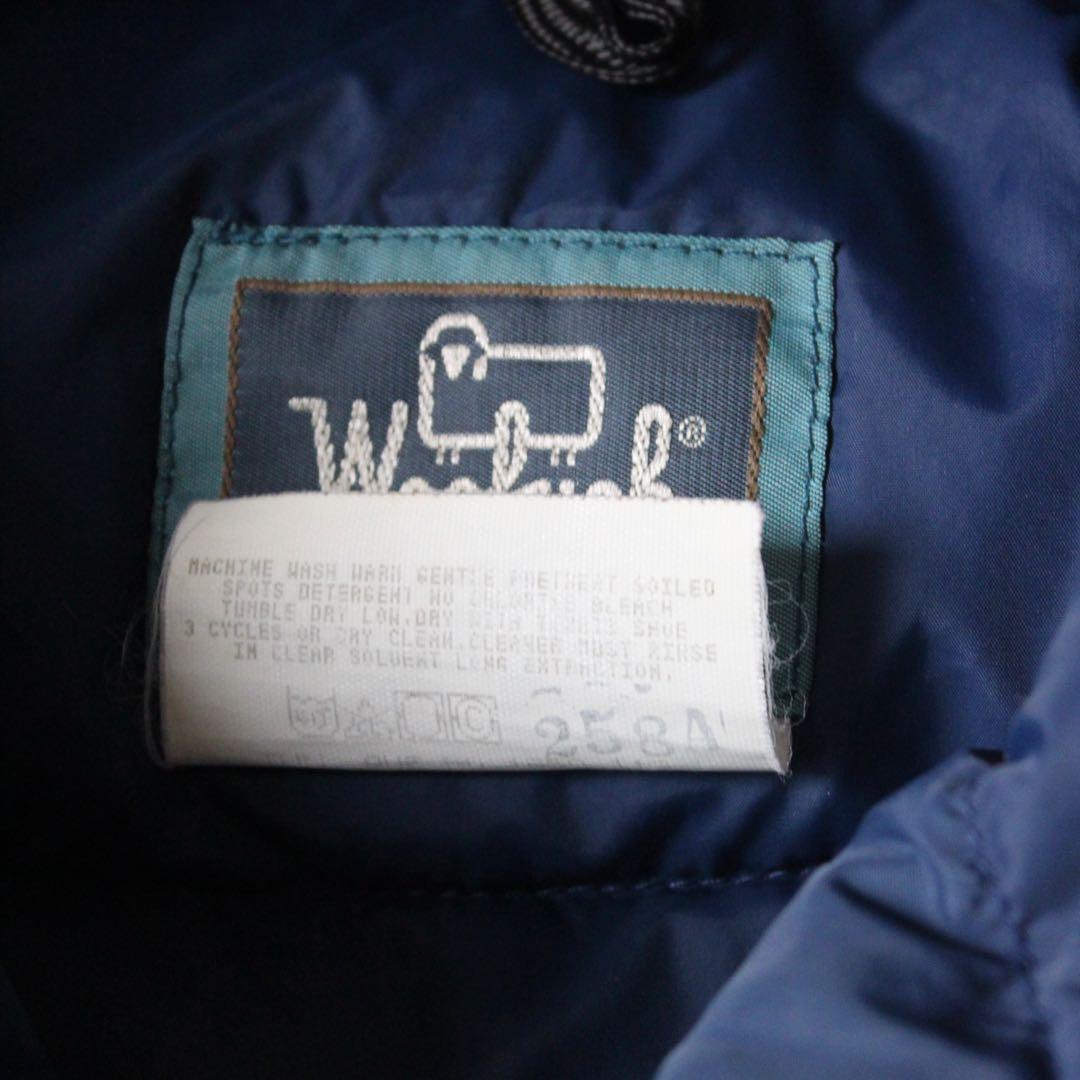 美品 80s Woolrich ダウンベスト ブルー usa製 ナイロン S 青