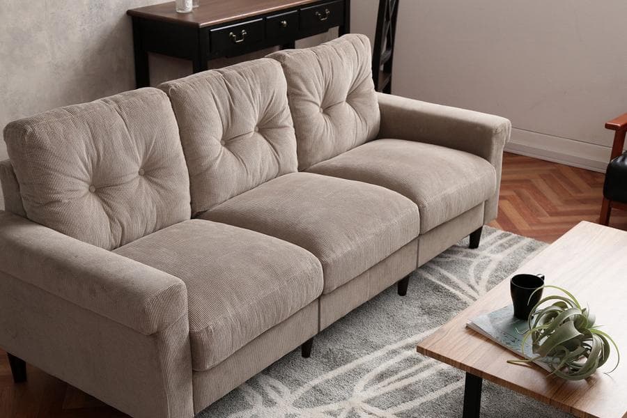 《新品・送料無料》【3人掛け】Jena 3人掛けコーデュロイソファ