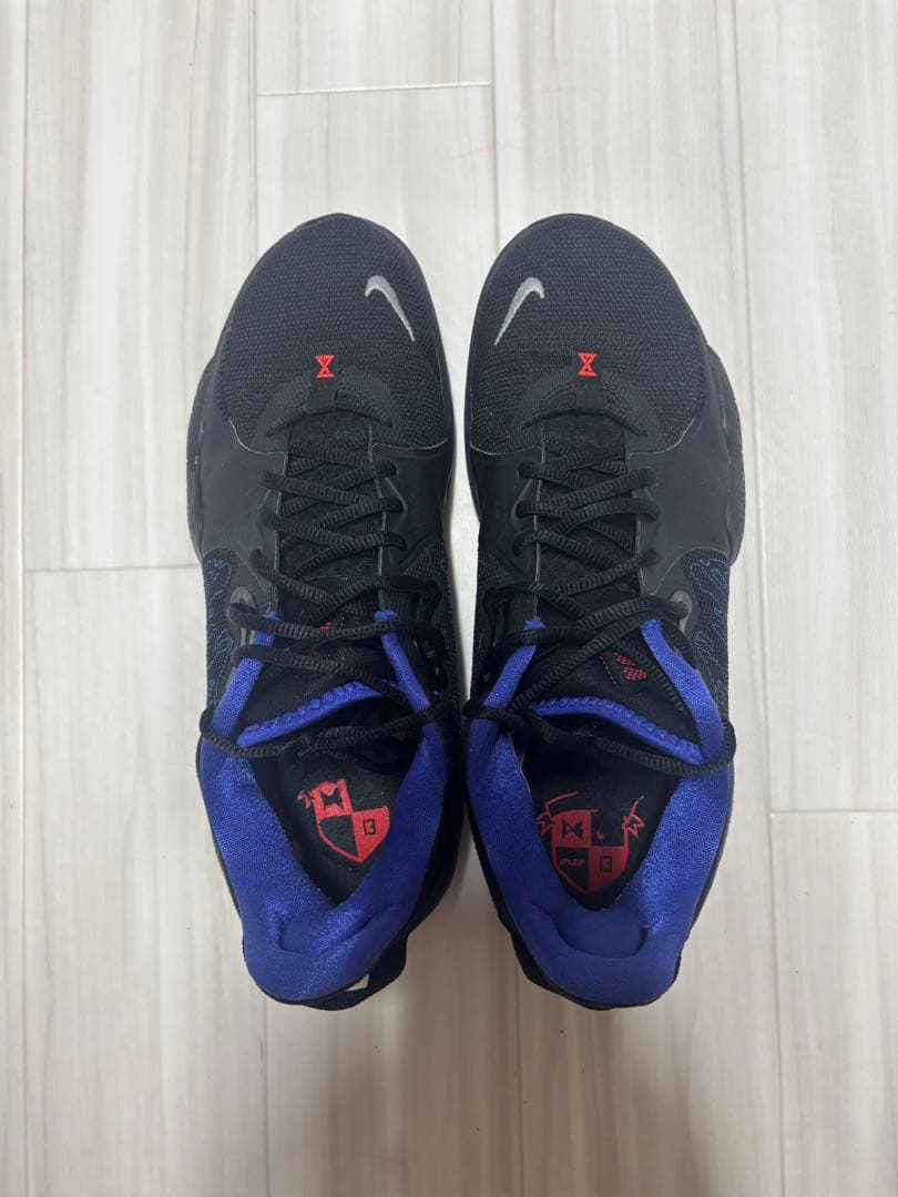美品！NIKEバスケットボールシューズ PG5ブラックブルー・シール付・箱なし