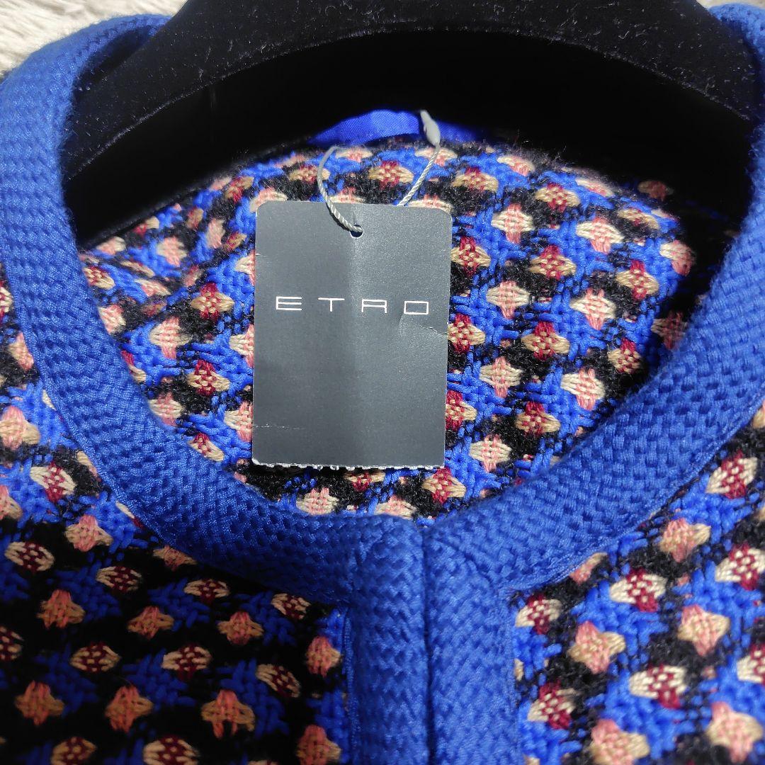 ニニ　ETRO 青とオレンジのツイードジャケット 　新品未使用♡