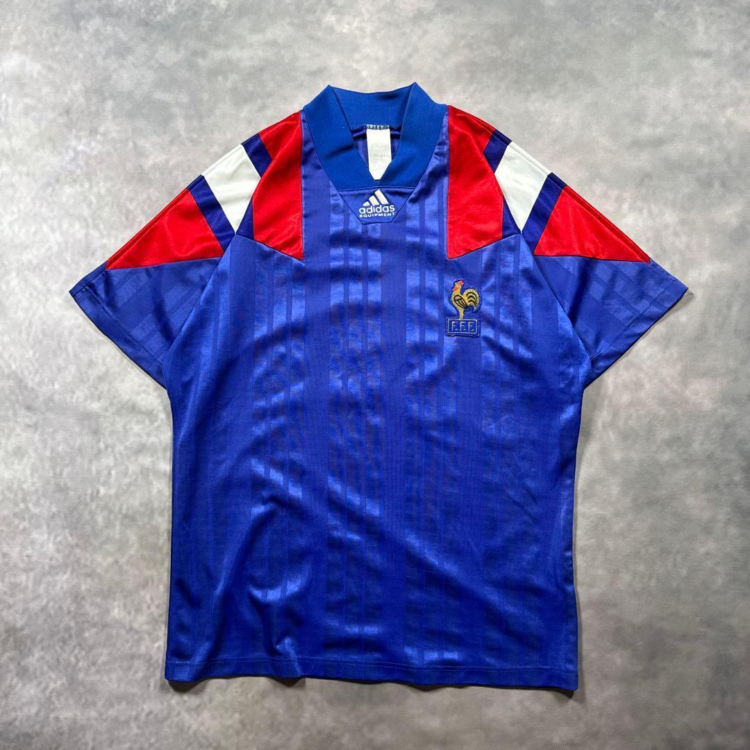 adidasEQUIPMENT古着1990-92青フランス代表R23