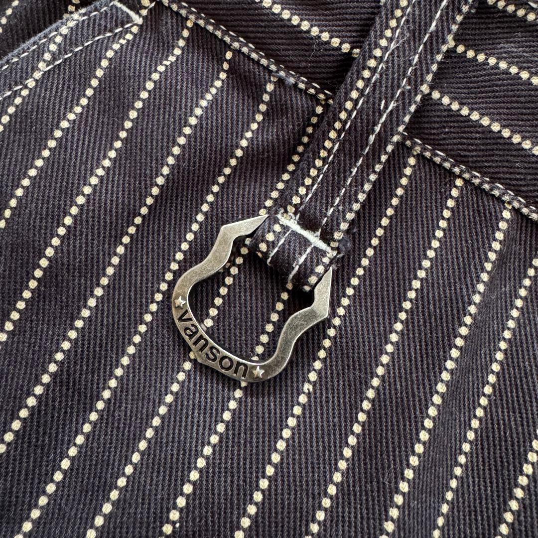 【新同品】VANSON（バンソン）クロスボーン刺繍　ウォバッシュ　ワークパンツ