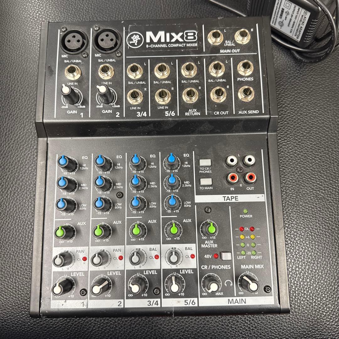 Mackie Mix8 8ch コンパクトアナログミキサー アダプター＋ケース付
