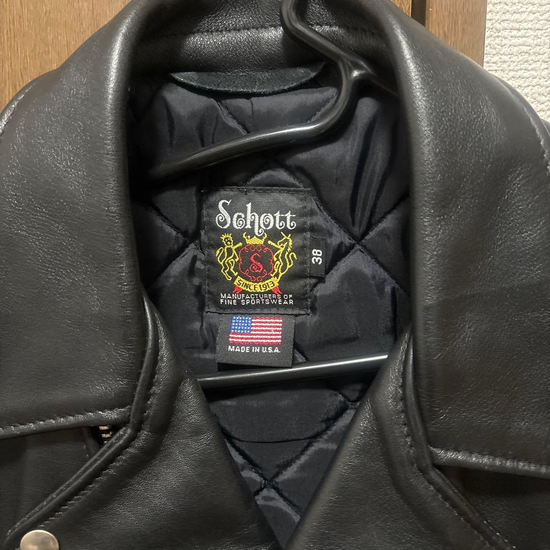 Schott　ワンスター ブラック 613RD 38 美品　舶来堂別注