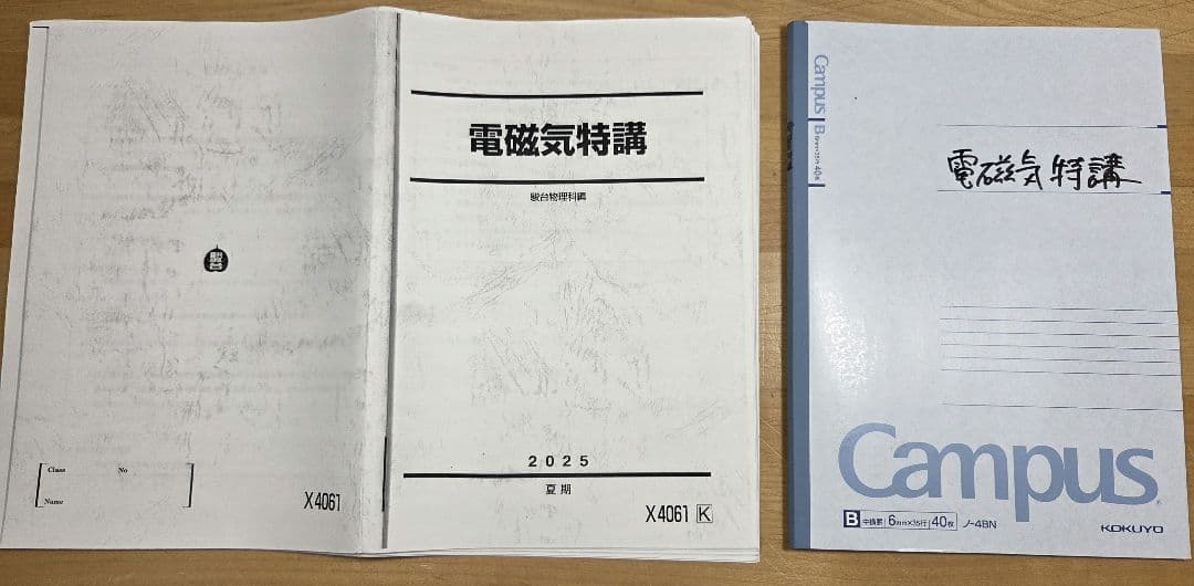 [駿台]力学特講・電磁気特講・ノート付き(髙井t)