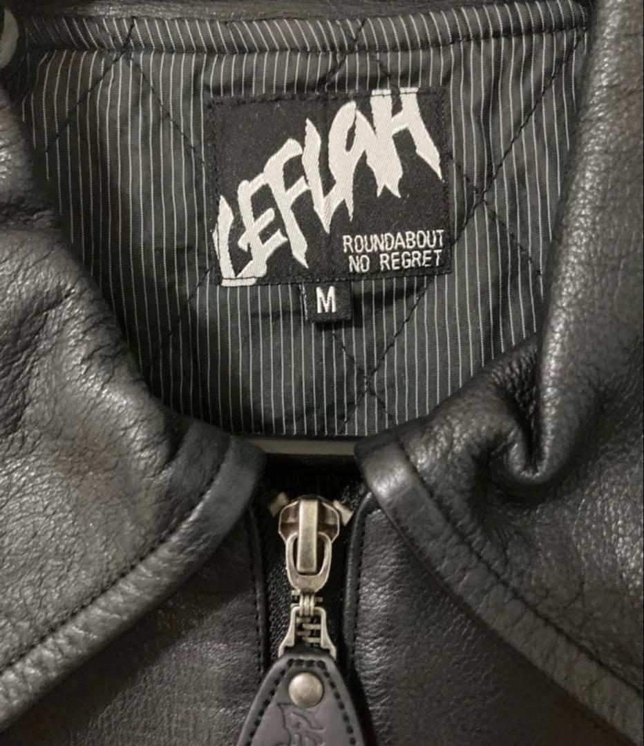 LEFLAH ブラック ライダースジャケット M