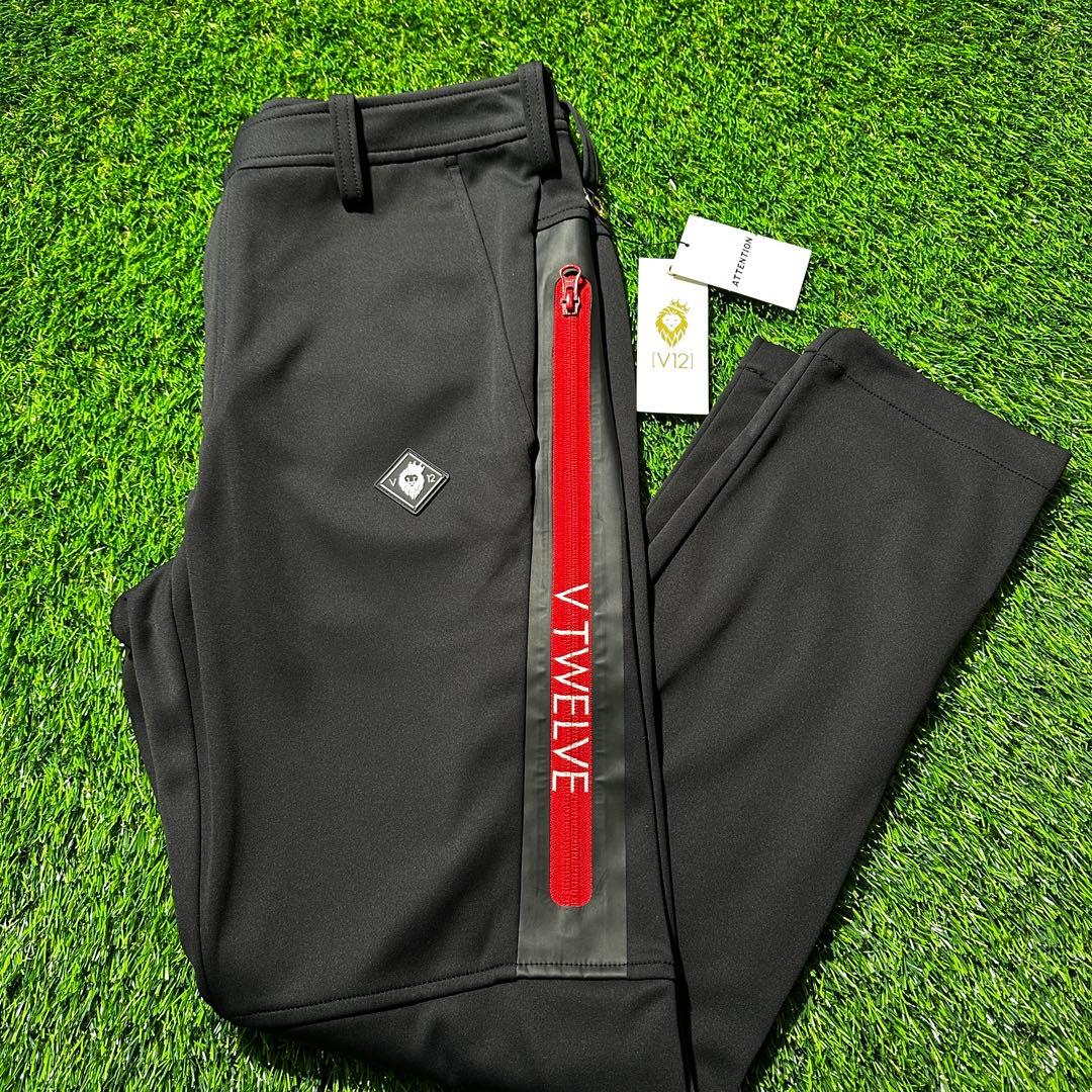 【Mサイズ】新品タグ付き V12 TECH PANTS 黒 ゴルフパンツ