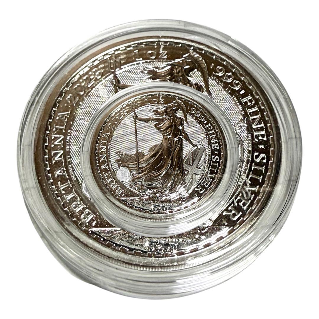 2023年 イギリス 銀貨 1ポンド ブリタニア エリザベス女王 ケース入新品①