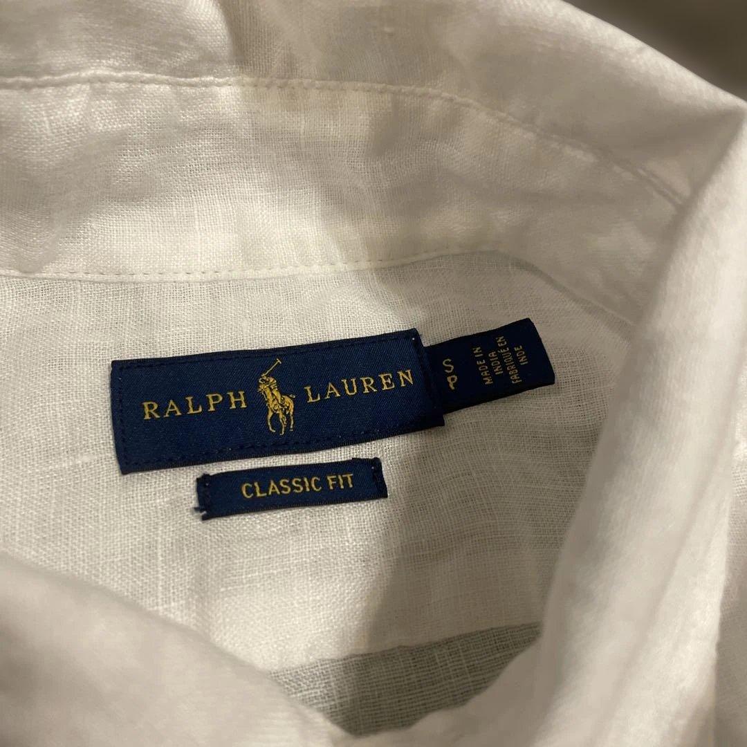 RALPH LAUREN　リネンシャツ　白　SP
