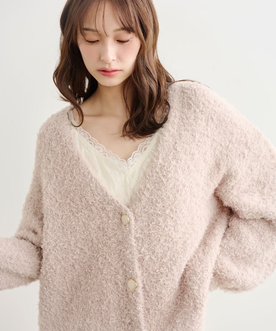 【新品未使用】COCO DEAL ニットカーデ×レースキャミワンピース