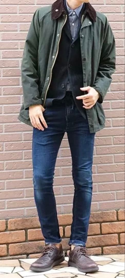 Barbour ビデイル　オリーブグリーンジャケット