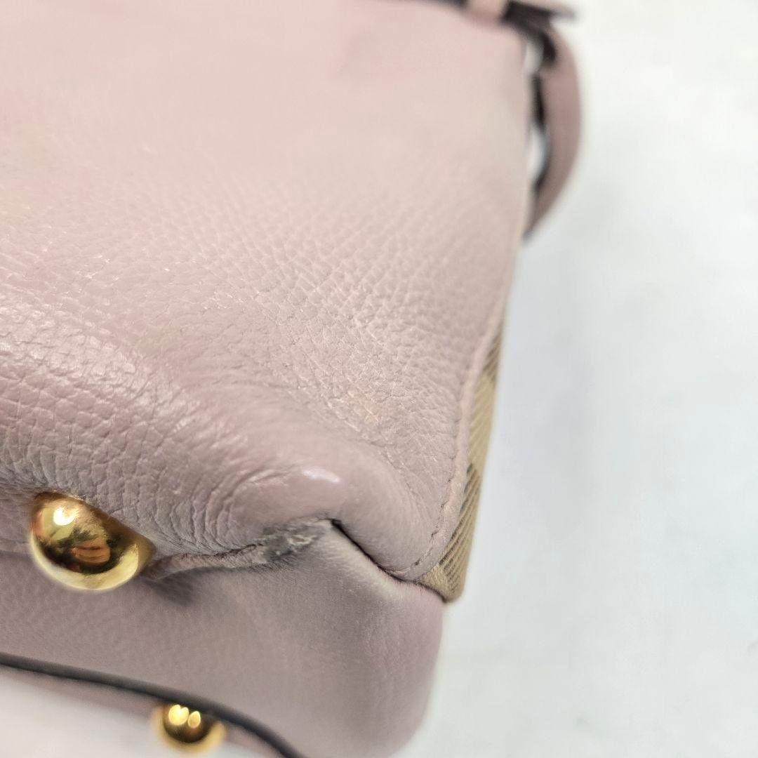 現行品 BURBERRY 2way レザーハンドバッグ ノバチェック