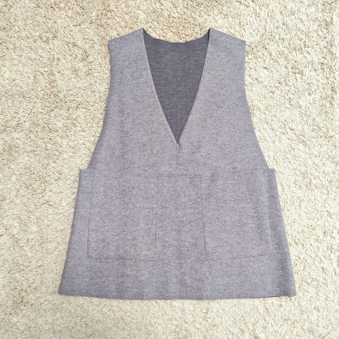 maison de dolce.ウォッシュWニットベスト グレー