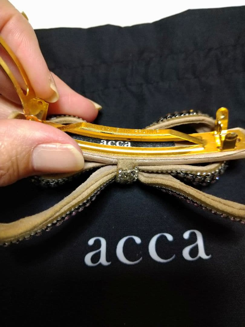 本日のみ値下げacca アッカ　アンジェラ　リボン　バレッタ