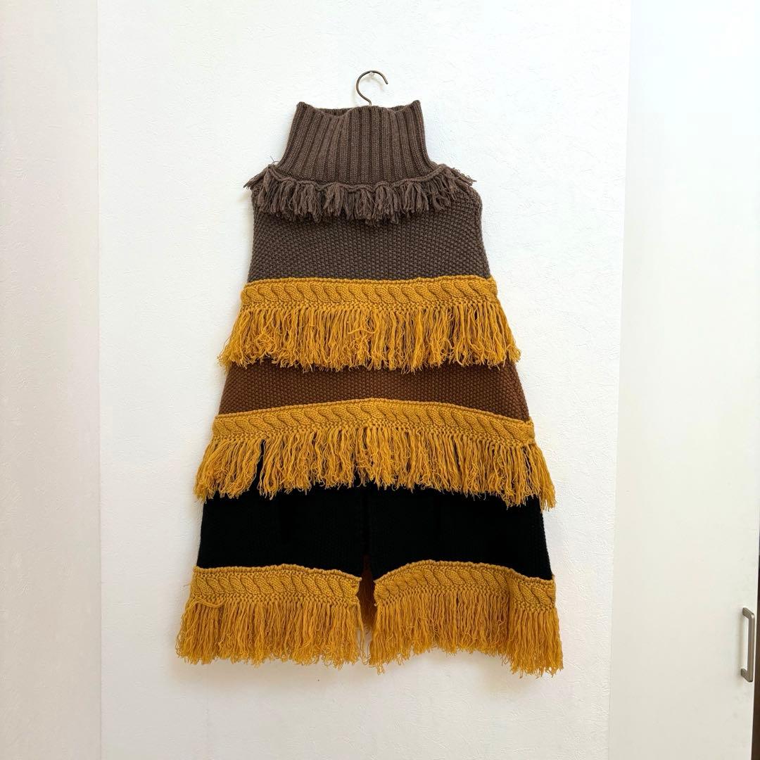 ミナペルホネン mina ポンチョ ニット コート カシミヤ phoenix